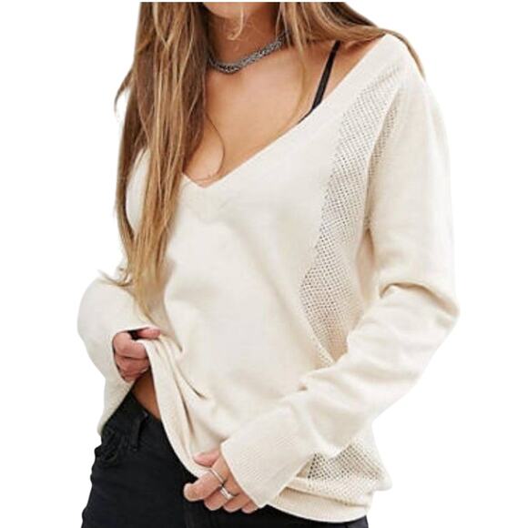 Rock & Religion Bailey Tan V-Neck Sweater - Size 12 - Picture 1 of 7